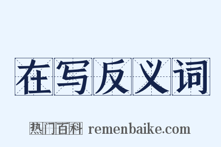 在写反义词是什么意思的图片
